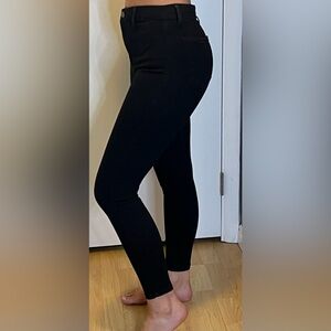 Topshop high rise joni jeans in black, size 30W, 30L, used